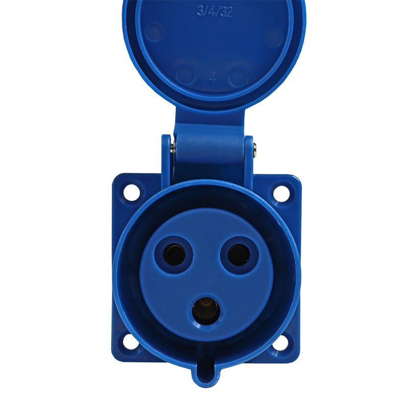 Розетка фланцевая 323 32А 220AC 2P+PE 6ч IP44 КЭАЗ 229456