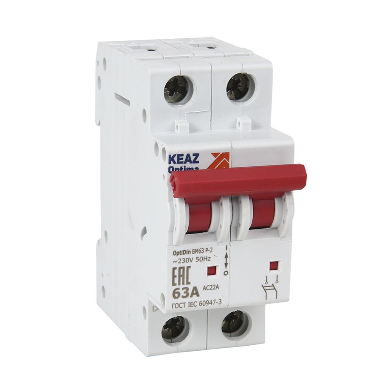 Выключатель нагрузки мод. 2п 40А OptiDin BM63P OM4 РЕГ КЭАЗ 234001