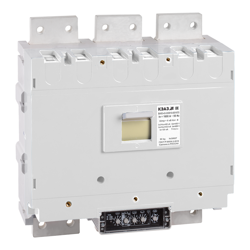 Выключатель автоматический 1600А ВА53-43-330016 УХЛ3 690В AC КЭАЗ 257796