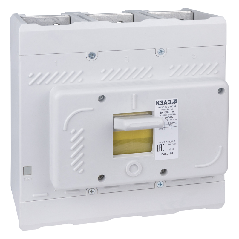 Выключатель автоматический 630А 2500Im ВА57-39-340010 УХЛ3 РЕГ 690В AC КЭАЗ 262051