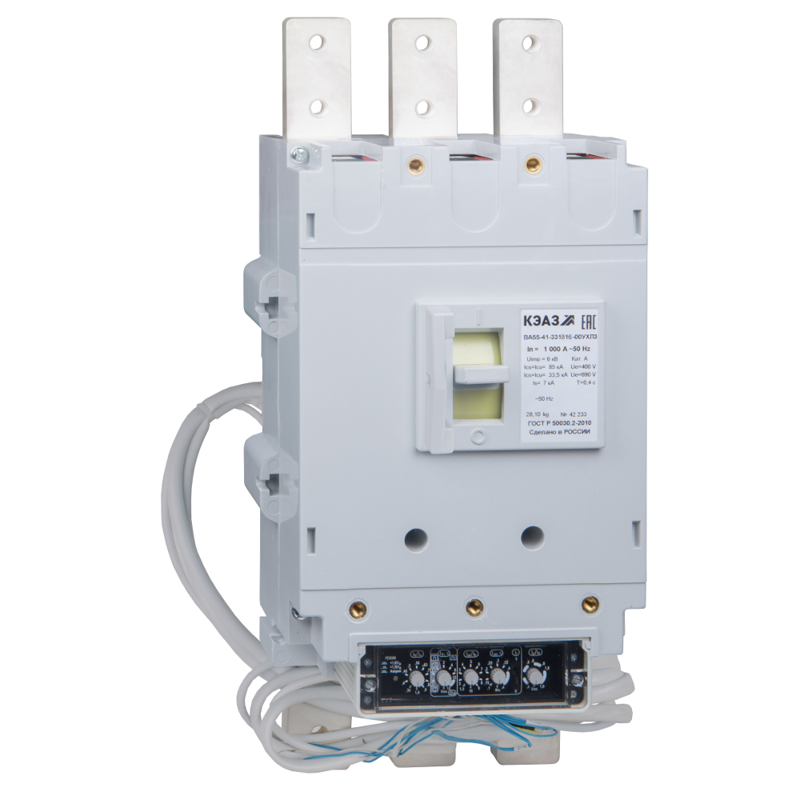 Выключатель автоматический 630А ВА55-41-334716 УХЛ3 690В AC НР=230В AC/220В DC КЭАЗ 272358