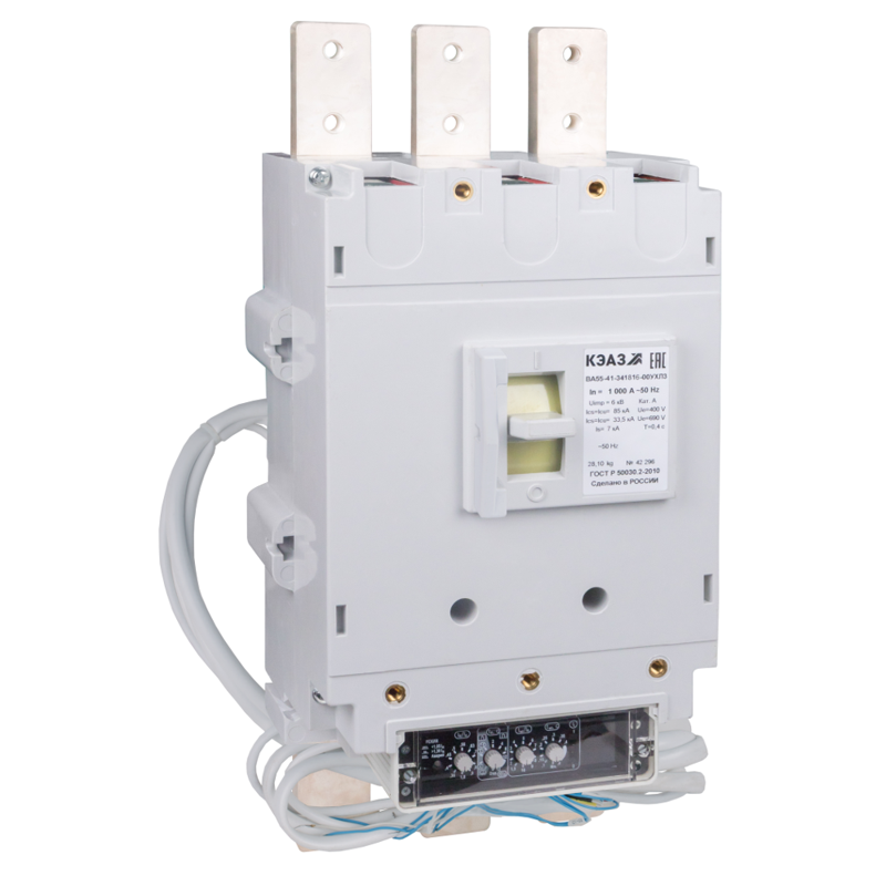 Выключатель автоматический 1000А ВА55-41-344716 УХЛ3 690В AC НР=230В AC/220В DC КЭАЗ 272594