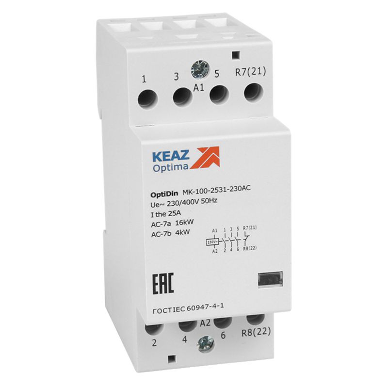 Контактор 110В AC 3НО НЗ 25А OptiDin MK-100-2531-110AC (321160)