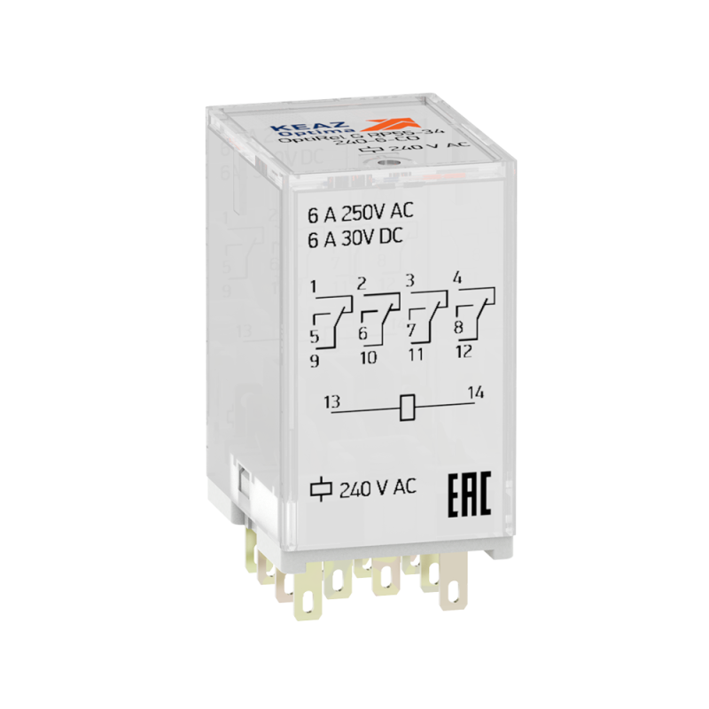 Реле промежуточное OptiRel G RP55-34-24-6-CO-G/TIL КЭАЗ 281104