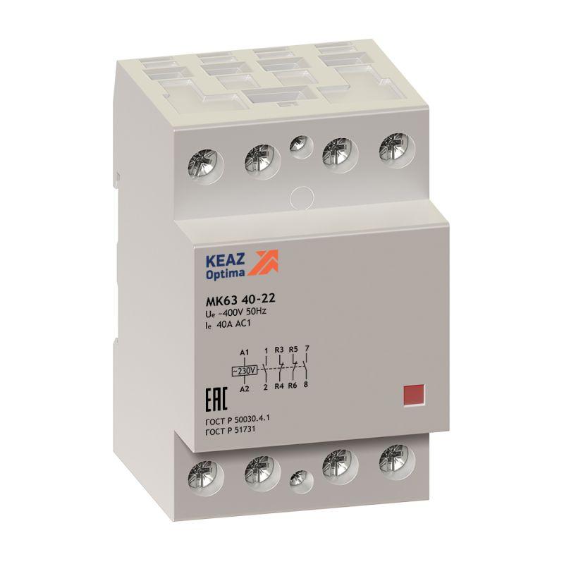 Контактор модульный OptiDin МК63 4022 230AC КЭАЗ 114130
