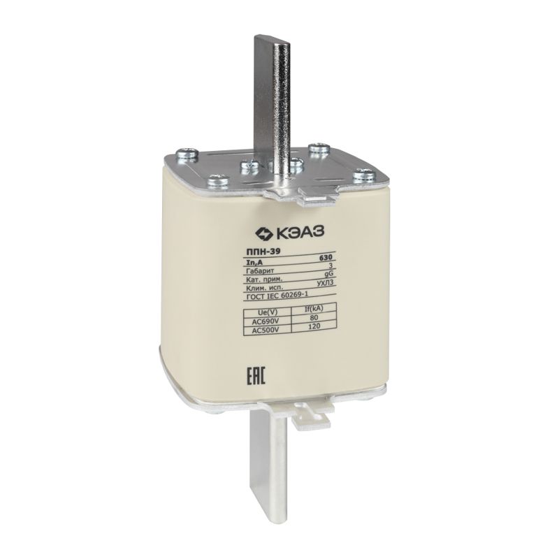 Вставка плавкая ППН 39 400А габарит 3 Т3 КЭАЗ 120260