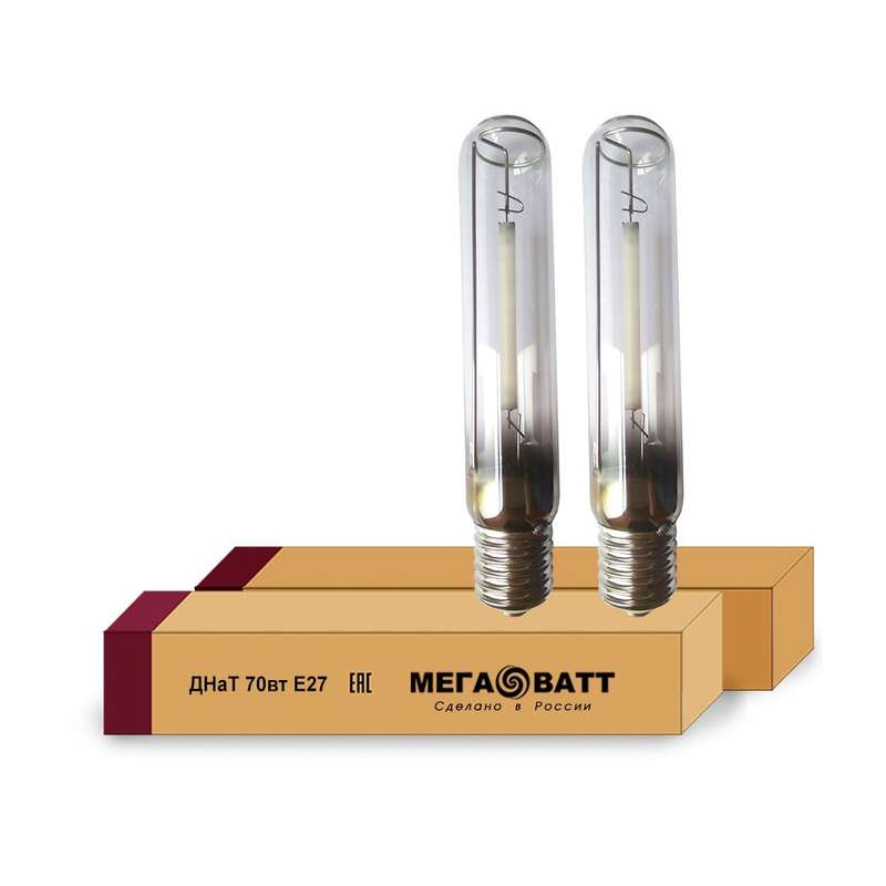 Лампочка газоразрядная натриевая ДНаТ 70 E27 (25) МЕГАВАТТ 02911