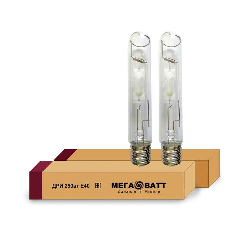 Лампочка газоразрядная металлогалогенная ДРИ 250/4000К E40 (25) МЕГАВАТТ 02966