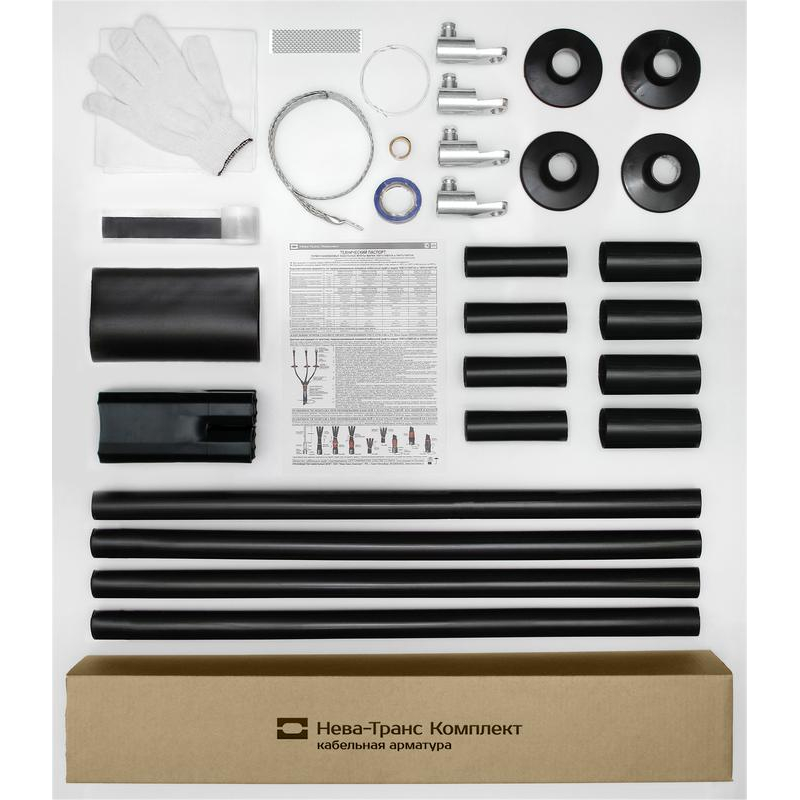 Муфта кабельная концевая наружн. установки 1кВ КНТпН 4х(35-50мм) с болт. наконечн. Нева-Транс Комплект 22020096