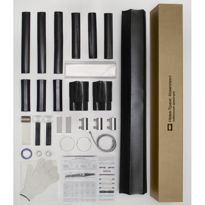 Муфта кабельная соединительная 1кВ CТп(тк) 3х(16-25мм) с болтовыми соединителями Нева-Транс Комплект 22010001