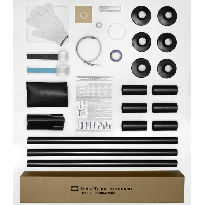 Муфта кабельная концевая наружн. установки 10кВ КНТп 3х(70-120мм) без наконечн. Нева-Транс Комплект 22020117