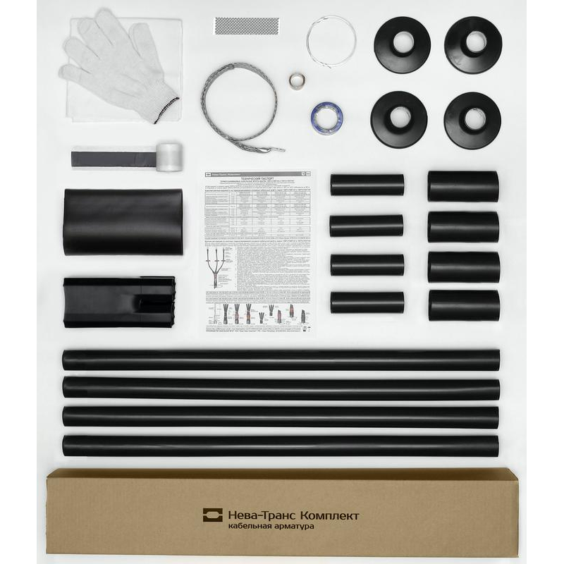 Муфта кабельная концевая наружн. установки 1кВ КНТп 4х(150-240мм) без наконечн. Нева-Транс Комплект 22020074