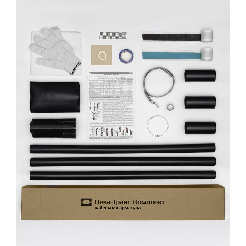 Муфта кабельная концевая внутр. установки 10кВ КВТп 3х(150-240мм) без наконечн. Нева-Транс Комплект 22020052