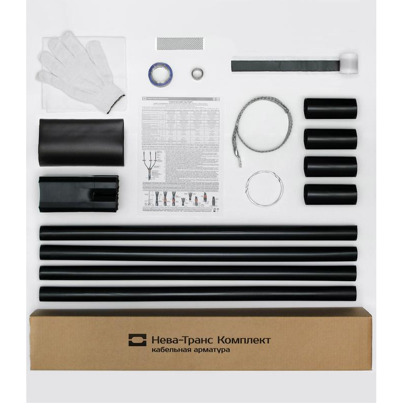 Муфта кабельная концевая внутр. установки 1кВ КВТп 4х(150-240мм) без наконечн. Нева-Транс Комплект 22020012