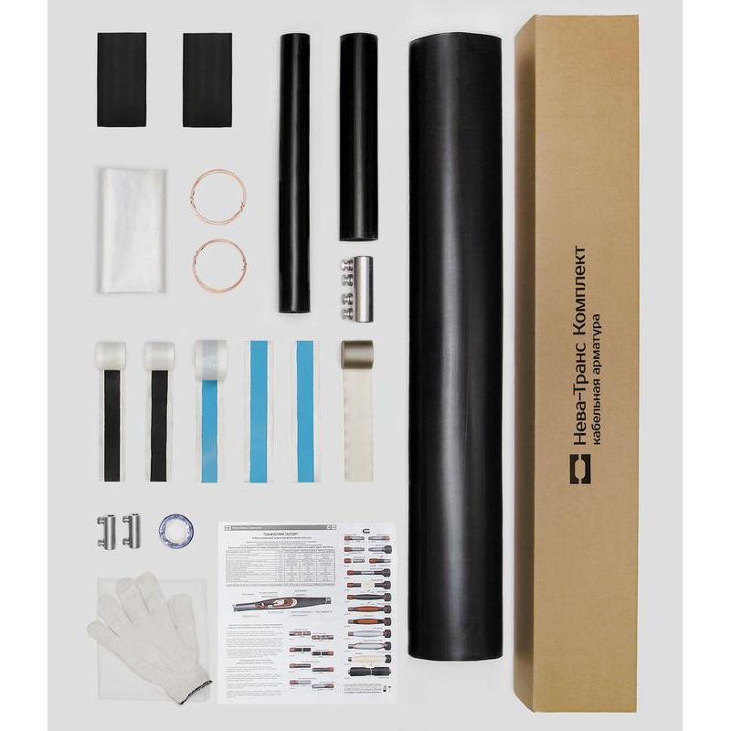 Муфта кабельная соединительная 10кВ ПСТО(тк) 1х(35-50мм) с болтовым соединителем Нева-Транс Комплект 22010036