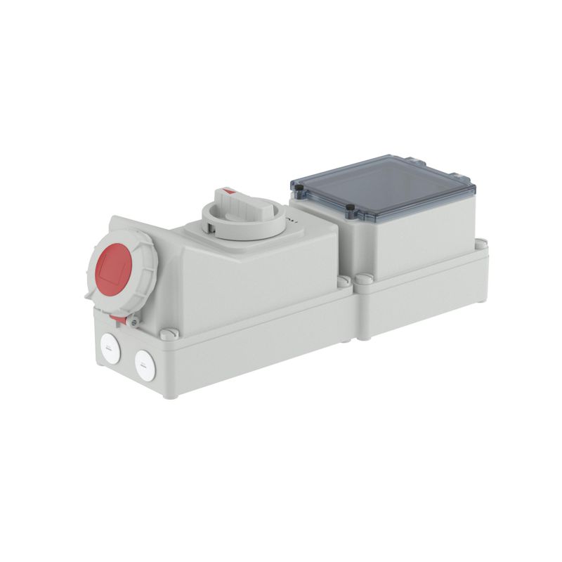 Розетка наружн. уст. 32А 400В 3P+E+N с мех. блокировкой и DIN-рейкой на 6мод. IP67 DKC DIS5683287