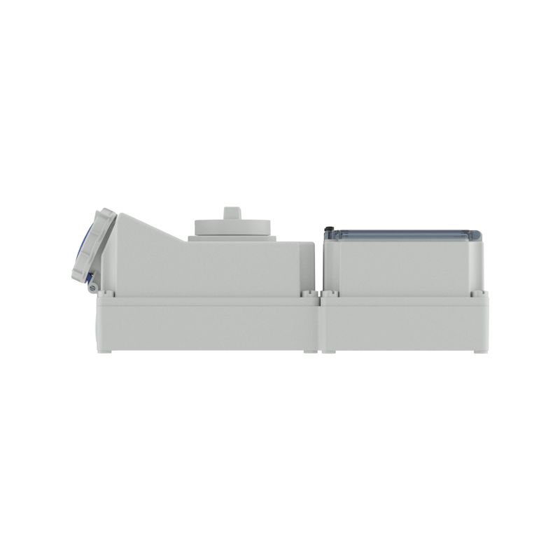 Розетка наружн. уст. 16А 230В 2P+E с мех. блокировкой и DIN-рейкой на 6мод. IP67 DKC DIS5681683