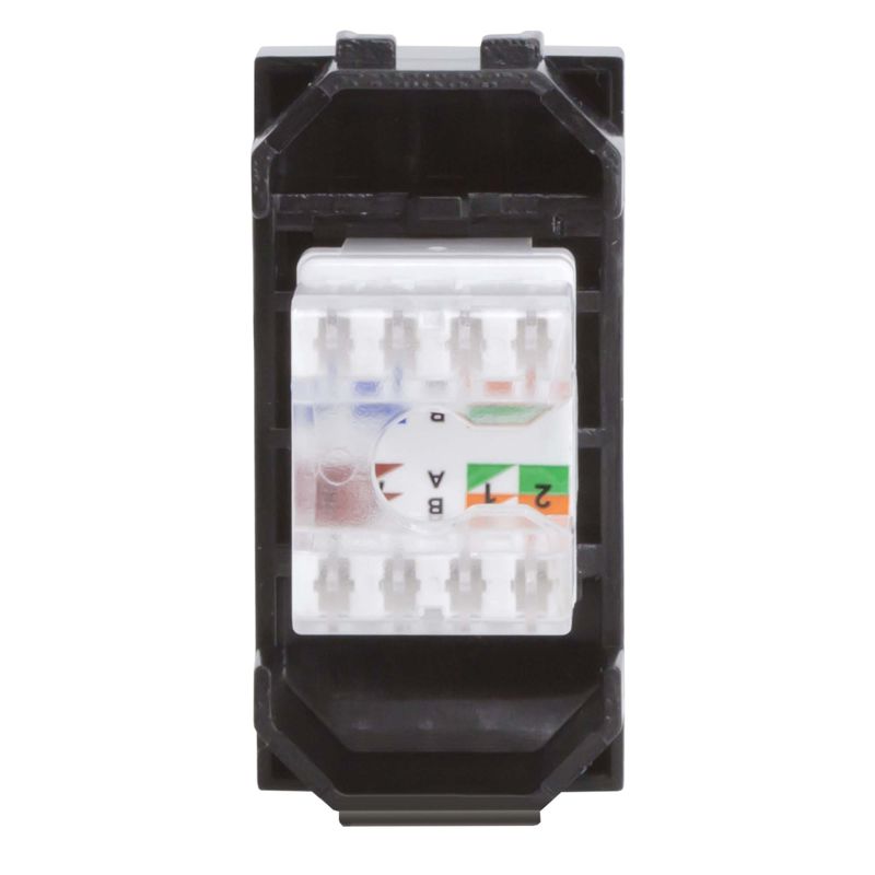 Розетка компьютерная 1-м СП Brava 1мод. RJ45 5E черн. DKC 77654N