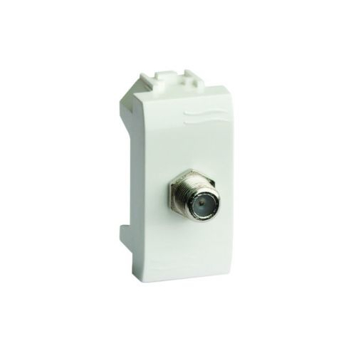 Розетка TV 1-м СП 1мод. Brava проходная бел. DKC 76581MB