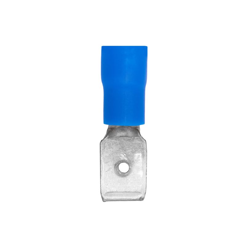 Наконечник изол. "вилка" 1.5-2.5кв.мм А=6.3х0.8мм син. (уп.100шт) DKC 2B22P