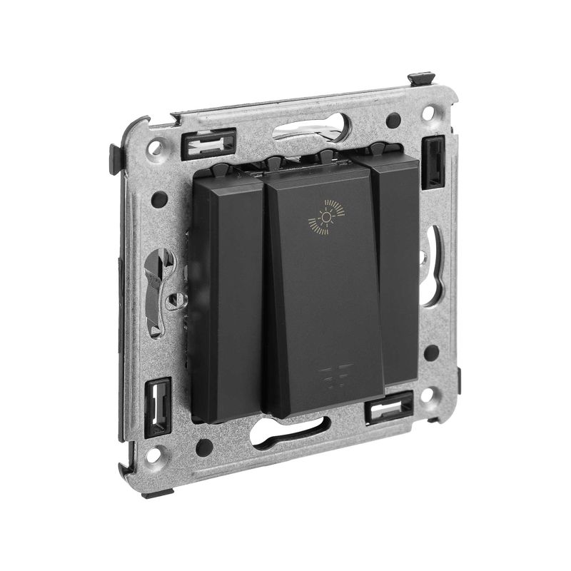 Диммер кнопочный в стену для LED ламп  Avanti  Черный матовый