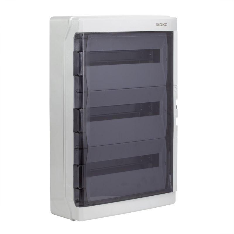 Щиток настенный с дверцей 54 мод.,IP65, серый, с клеммным блоком 63А (RB54W6TGD)