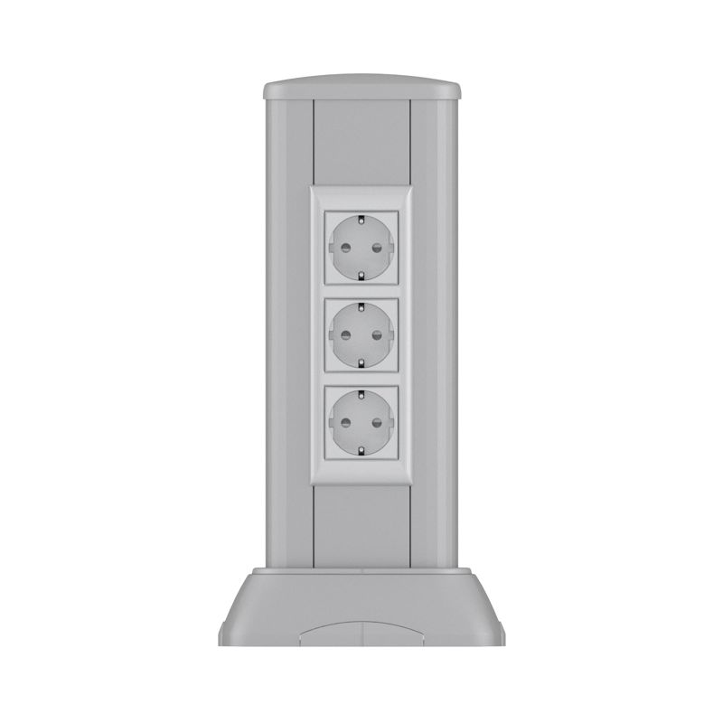 Миниколонна алюминиевая 0.35м серый металлик RAL 9006 (19534)
