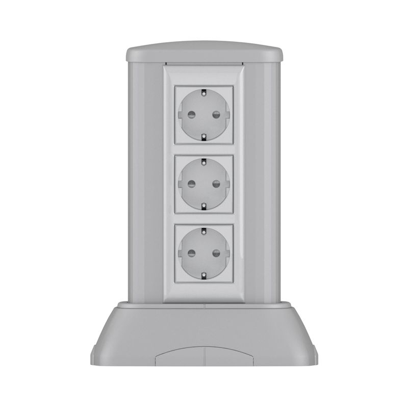 Миниколонна алюминиевая 0.25м серый металлик RAL 9006 (19524)