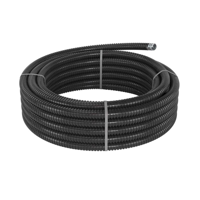 Металлорукав DN 50мм в герметичной ПВХ изоляции, Dвн 50,5 мм, Dнар 57,0,25 м, цвет чёрный