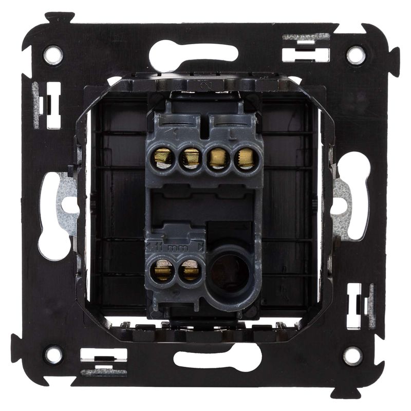 Переключатель одноклавишный в стену Avanti скрытой установки 16А Черный матовый