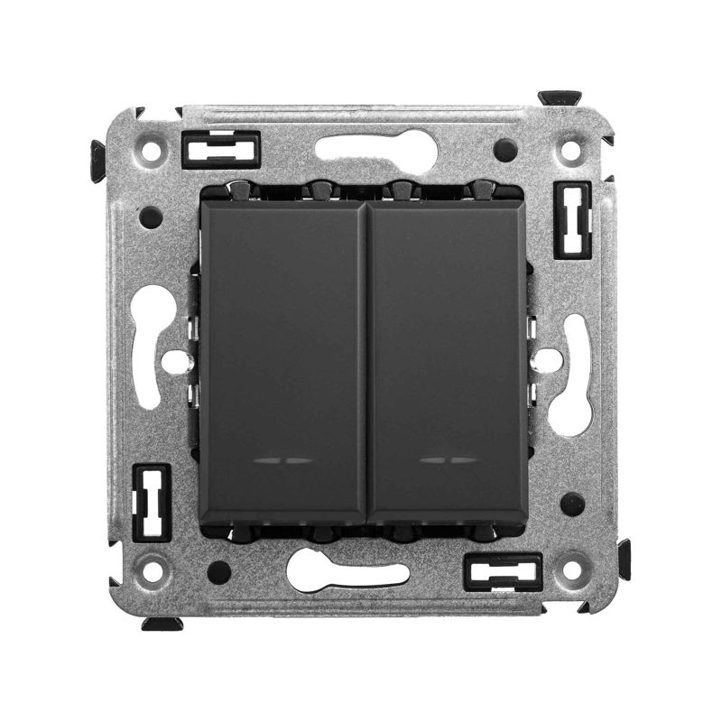 Кнопка двухклавишная в стену, 