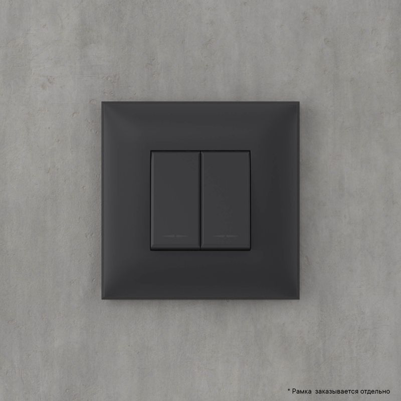 Кнопка двухклавишная в стену, 