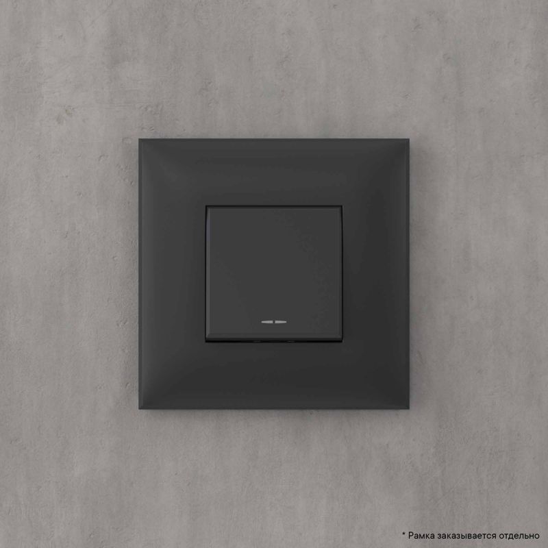 Avanti Выключатель одноклавишный в стену Черный матовый (4412103)