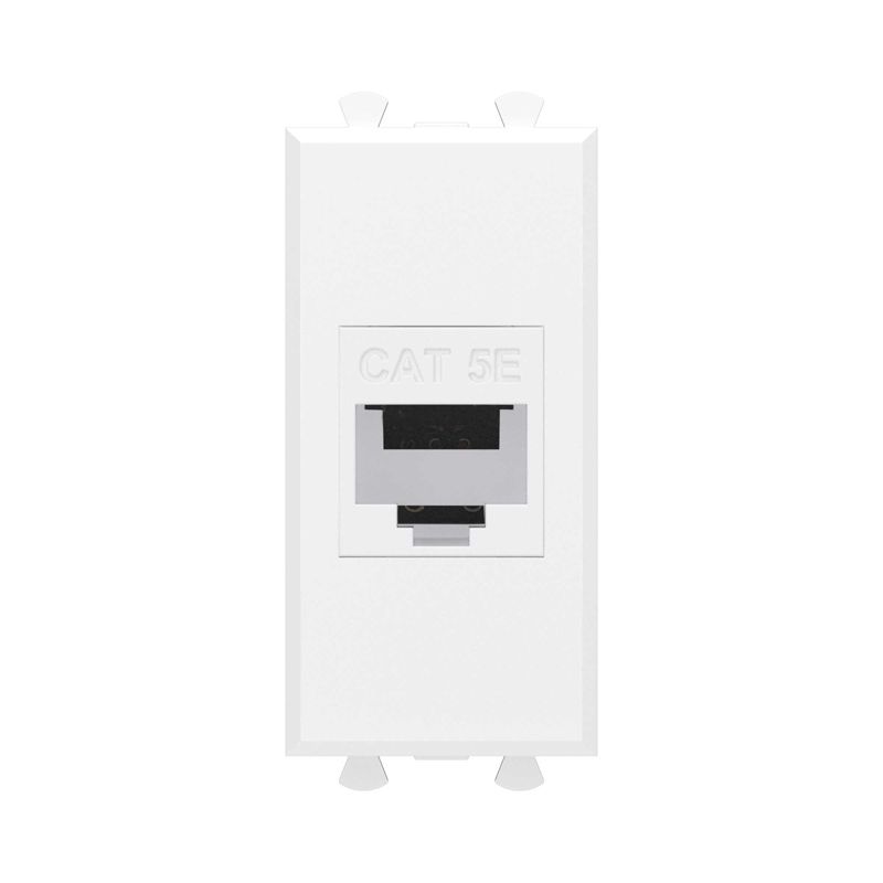 Avanti Розетка компьютерная RJ-45 без шторки модульная, кат.5е, Белое облако, 1 модуль (4400661)