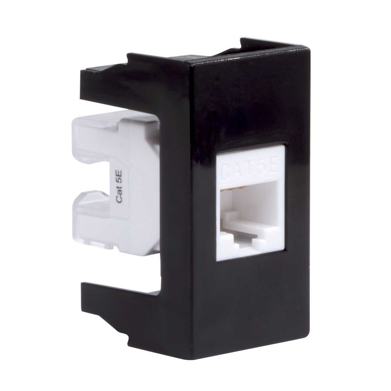 Розетка RJ-45 категория 5E Viva 1 модуль черная (45238)