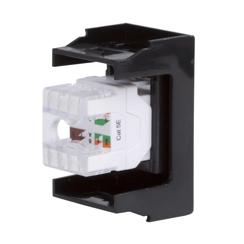 Розетка RJ-45 категория 5E Viva 1 модуль черная (45238)