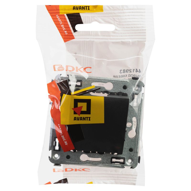 Avanti Вывод кабеля из стены Черный матовый (4412983)