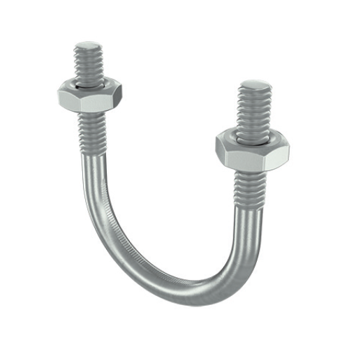 Скоба монтажная U-образная с резьбой М12 с гайками для труб d 3 1/2