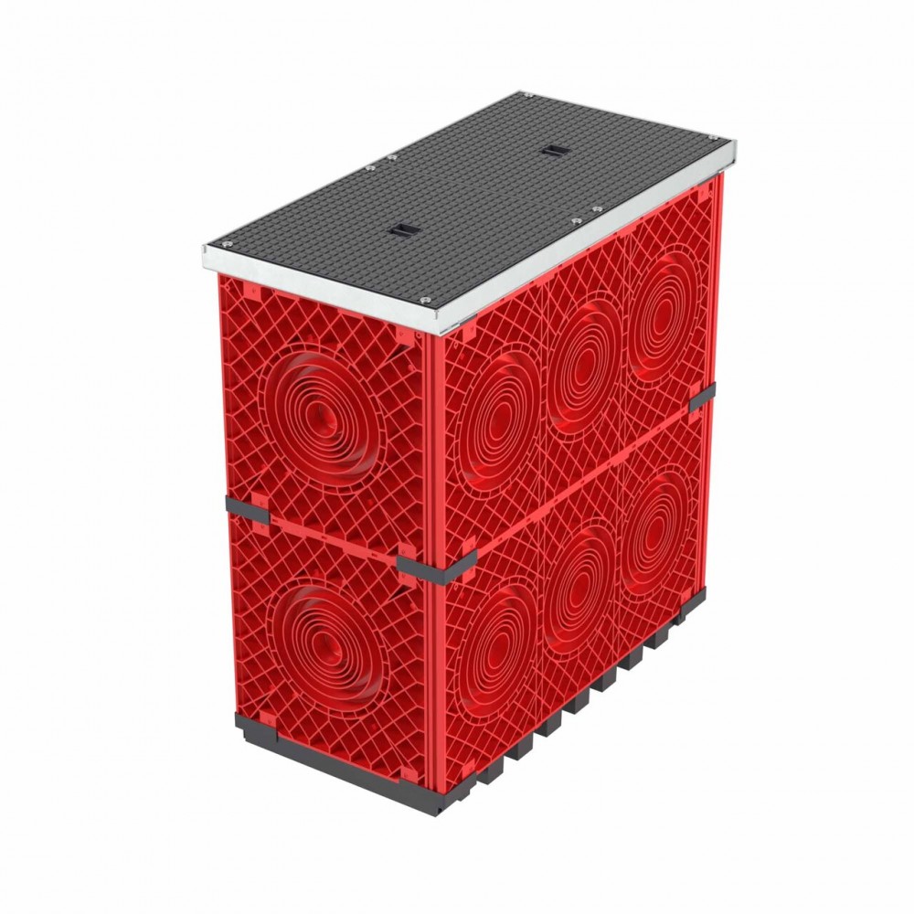 Колодец пластиковый для кабельной канализации с крышками 750х375х750 (270375)