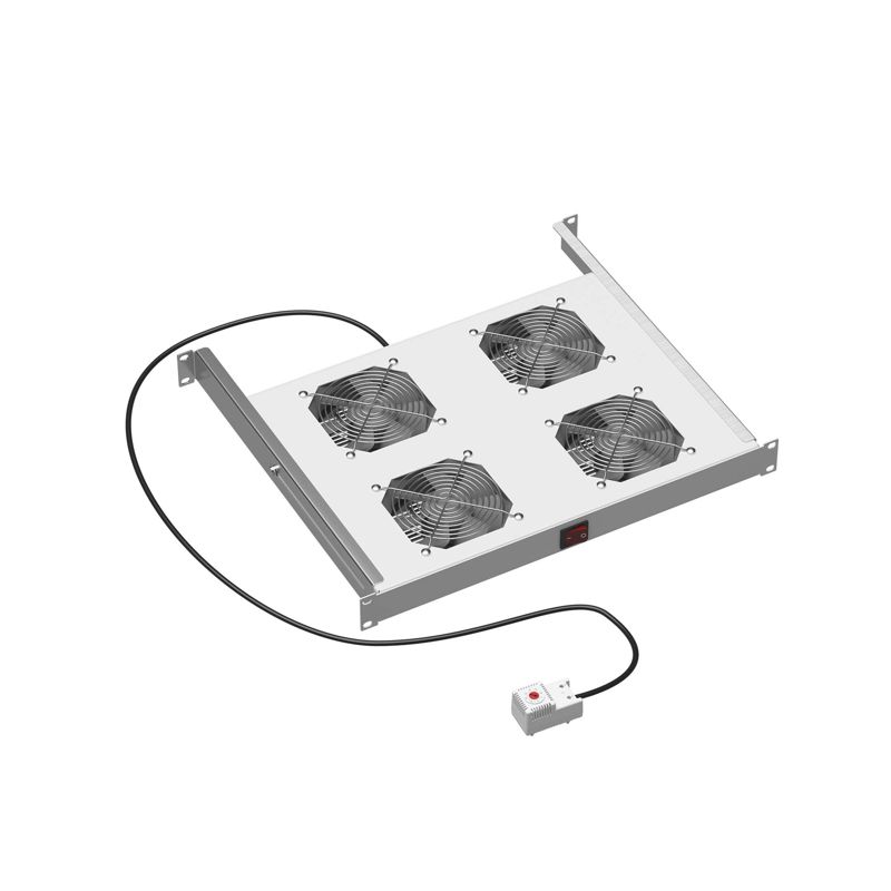 19дюйм Вентиляторный модуль, 4 вент. с термостатом (R519VSIT4FT)
