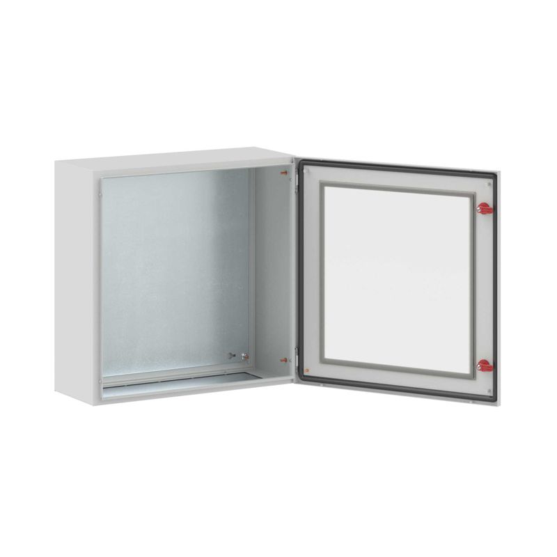 Щит с монтажной панелью ЩМП 600x600x250мм серия ST c прозрачной дверью (R5STX0669)