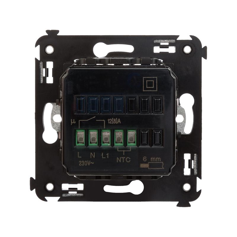 Avanti Термостат для теплых полов в стену Черный квадрат (4402163)