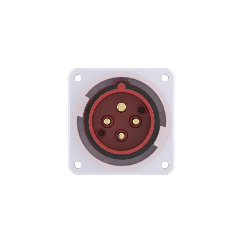 Вилка панельная прямая IP67 63А 3P+E 400В (DIS2466396)