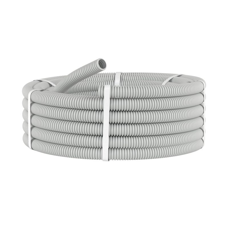 Труба гофрированная ПВХ d20мм тяжелая без протяж. сер. (уп.100м) DKC 90520