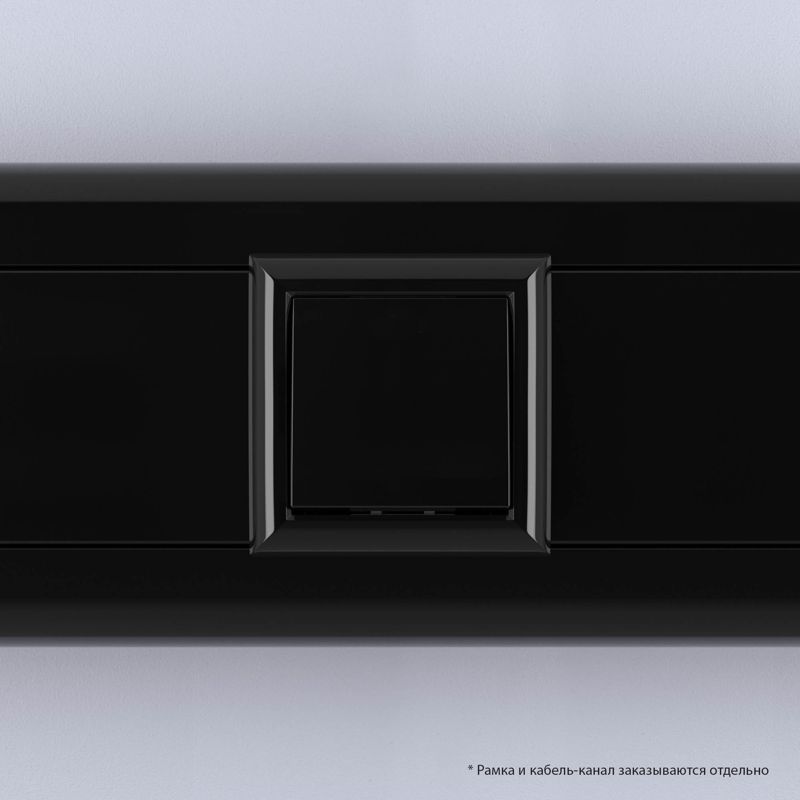 Выключатель модульный 1-кл. 2мод. Avanti "Черный квадрат" 16А IP20 черн. DKC 4402102