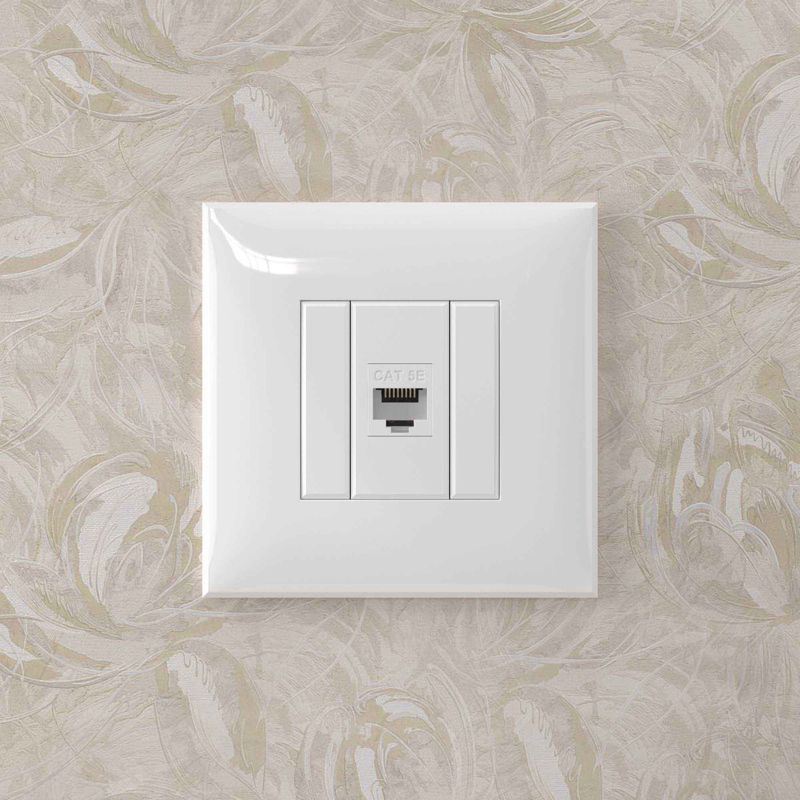 Розетка компьютерная 1-м СП Avanti "Белое облако" RJ45 кат.5E без шторок механизм DKC 4400663