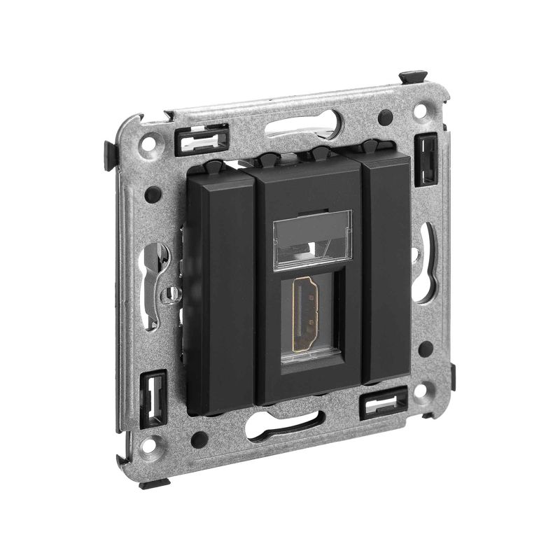 HDMI розетка одинарная в стену, тип А-А, 