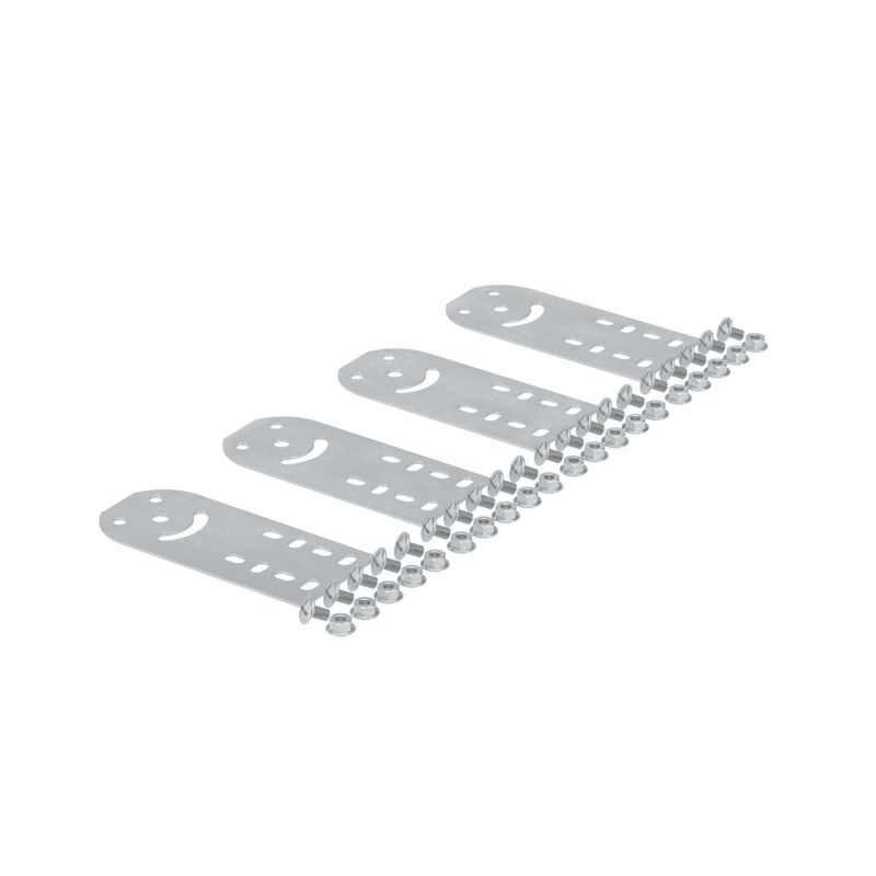 Пластина крепежная GSV H100 в комплекте с крепежными элементами, необходимыми для монтажа, цинк-ламельная (30015KHDZL)