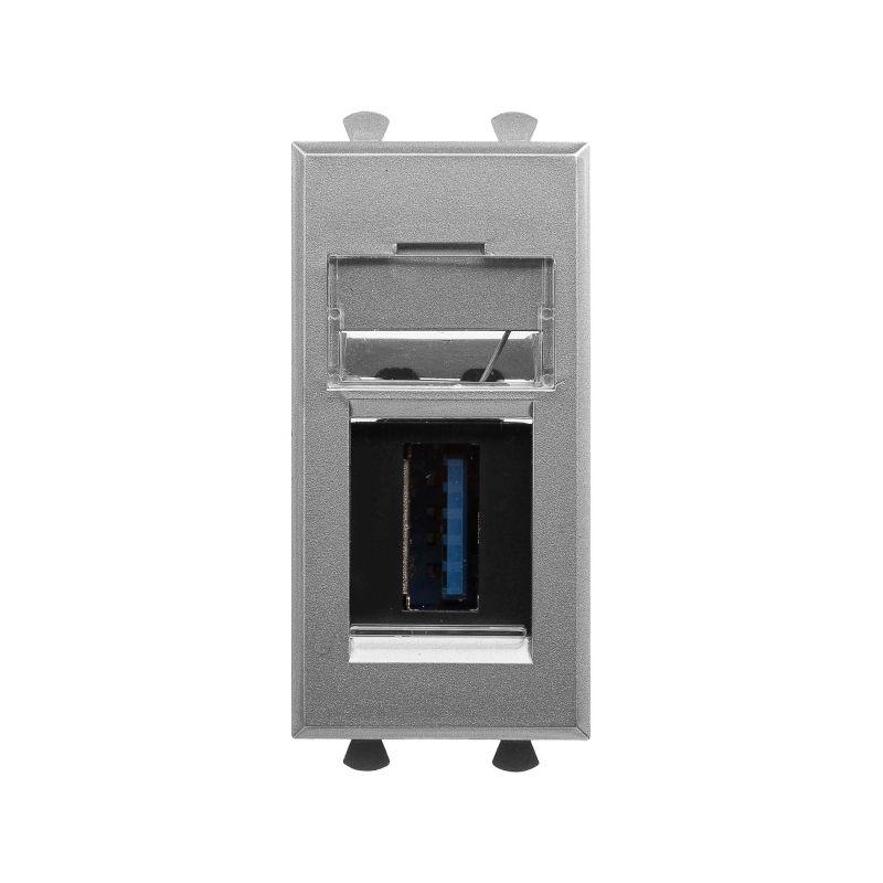 USB 3.0 розетка модульная, тип А-А, 