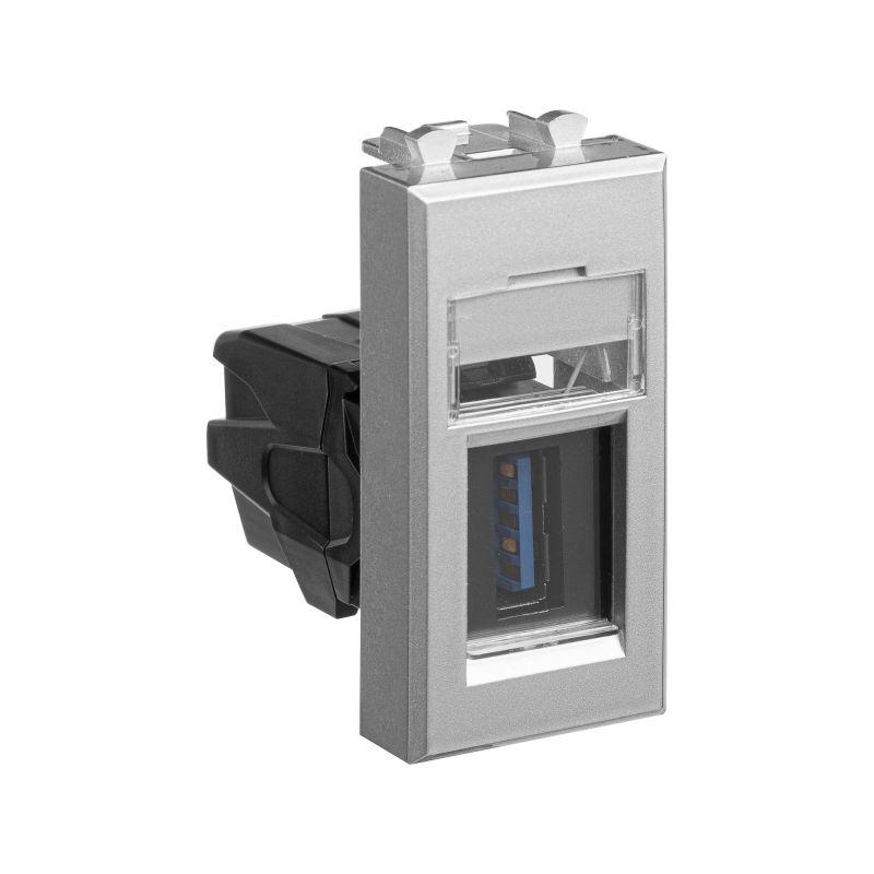 USB 3.0 розетка модульная, тип А-А, 